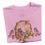 maglietta-donna-rosa-uccellini-sui-fiori