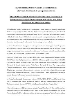 BANDO SELEZIONE FILM LAB TENUTA 2026.pdf