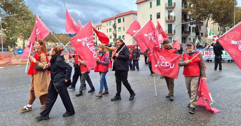 Alcuni partecipanti della Lipu alla manifestazione di Messina